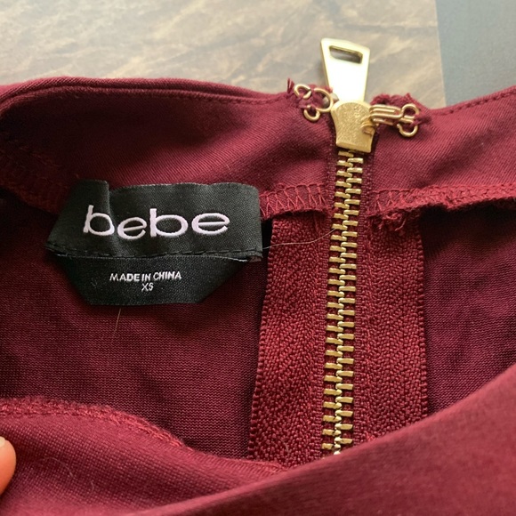 Bebe Burgundy dress. New. Size XS - Picture 7 of 9